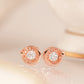 ME628 925 Silver Bubbles Dancing Stone Earrings