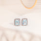 ME630 925 Silver Sea Blue Stud Earrings