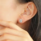 ME630 925 Silver Sea Blue Stud Earrings