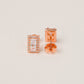 ME669 925 Silver Baguette Earrings