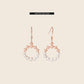 ME677 925 Silver Circle of Love Pearl Earrings