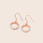 ME677 925 Silver Circle of Love Pearl Earrings