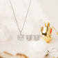 ME705 MN210 925 Silver Teddy Dancing Stone Set