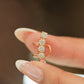 ME713 925 Silver Pave Bar Cuff