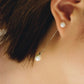 MEP01 925 Silver Pearl Drop Earrings