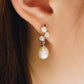 MEP03 925 Silver Pearl Drop Earrings