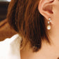MEP03 925 Silver Pearl Drop Earrings