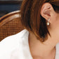 MEP07 925 Silver Pearl Dangling Earrings