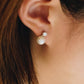 MEP08 925 Silver Pearl Stud Earrings