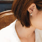 MEP08 925 Silver Pearl Stud Earrings