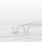 MEP12 925 Silver Pearl Butterfly Earrings