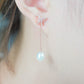 MEP15 925 Silver Pearl Butterfly Drop Earrings
