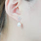 MEP19 925 Silver Pearl Drop Earrings