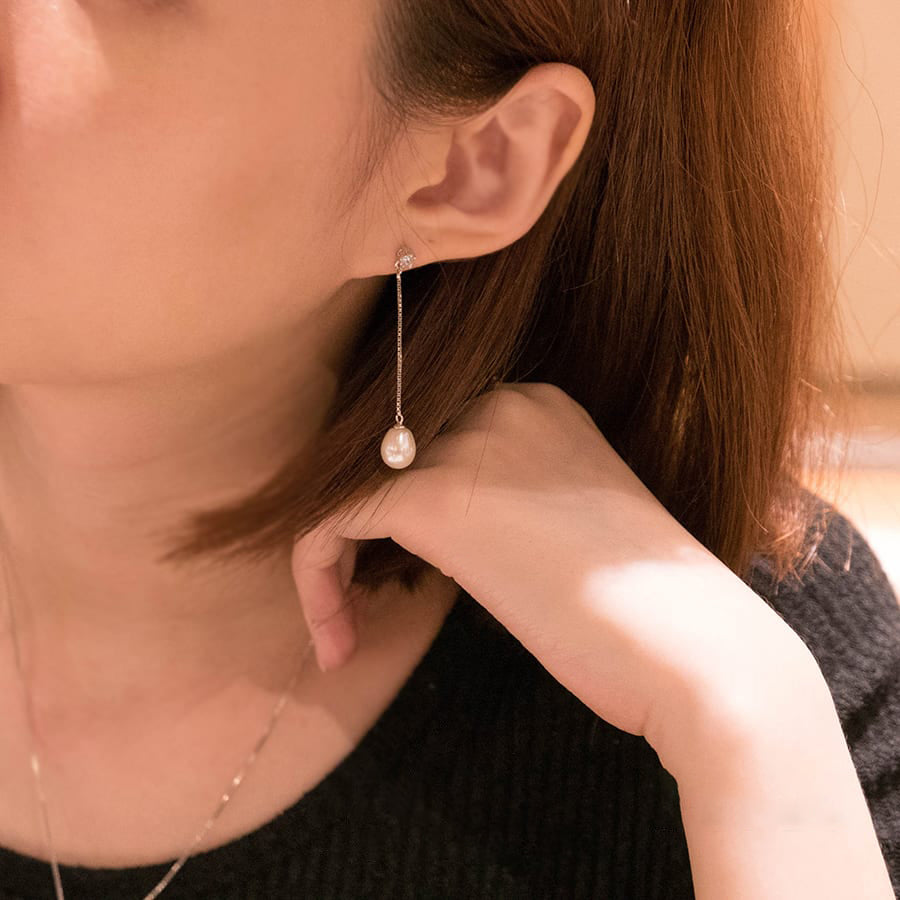 MEP28 925 Pearl Drop Earrings