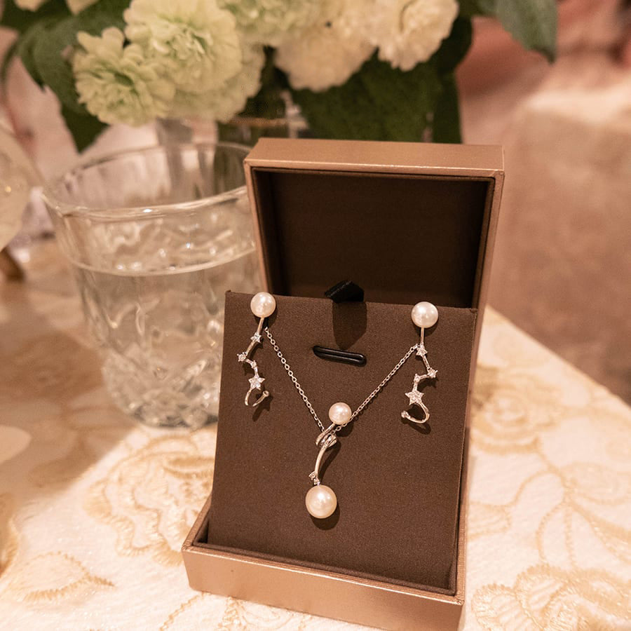 MEP44 MNP16 925 Silver Pearl Set