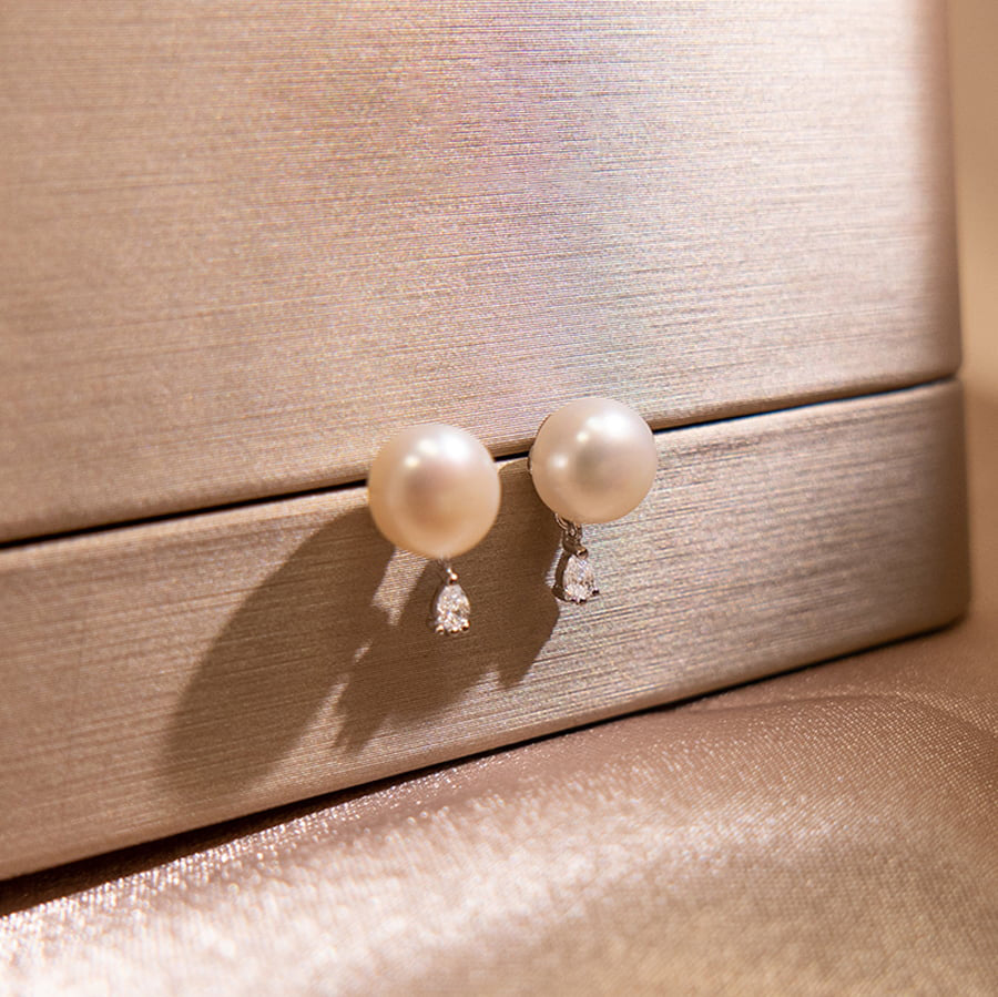 MEP45 925 Pearl Stud Earrings