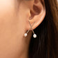 MEP46 925 Silver Pearl Crossing Earrings