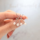 MEP46 925 Silver Pearl Crossing Earrings
