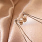 MEP47 925 Silver Pearl Drop Earrings