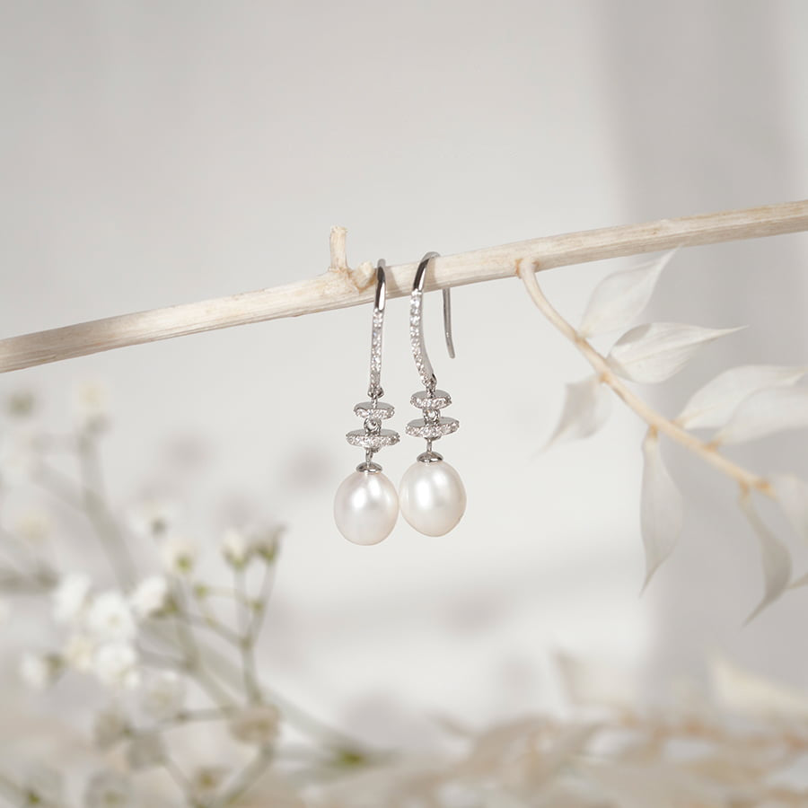 MEP50 925 Pearl Drop Earrings