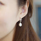 MEP53 925 Silver Pearl Drop Earrings