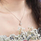 MEP54 MNP25 925 Silver Star Pearl Earring Necklace Set