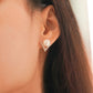 MEP56 925純銀 珍珠 V型 耳環