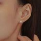MEP61 925純銀 珍珠V形耳環