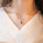 MN002 925 Silver Blue Sapphire Necklace