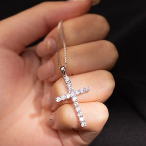 MN027 925 Silver Cross Necklace