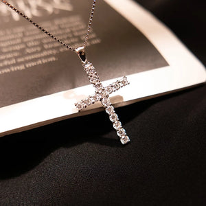 MN027 925 Silver Cross Necklace