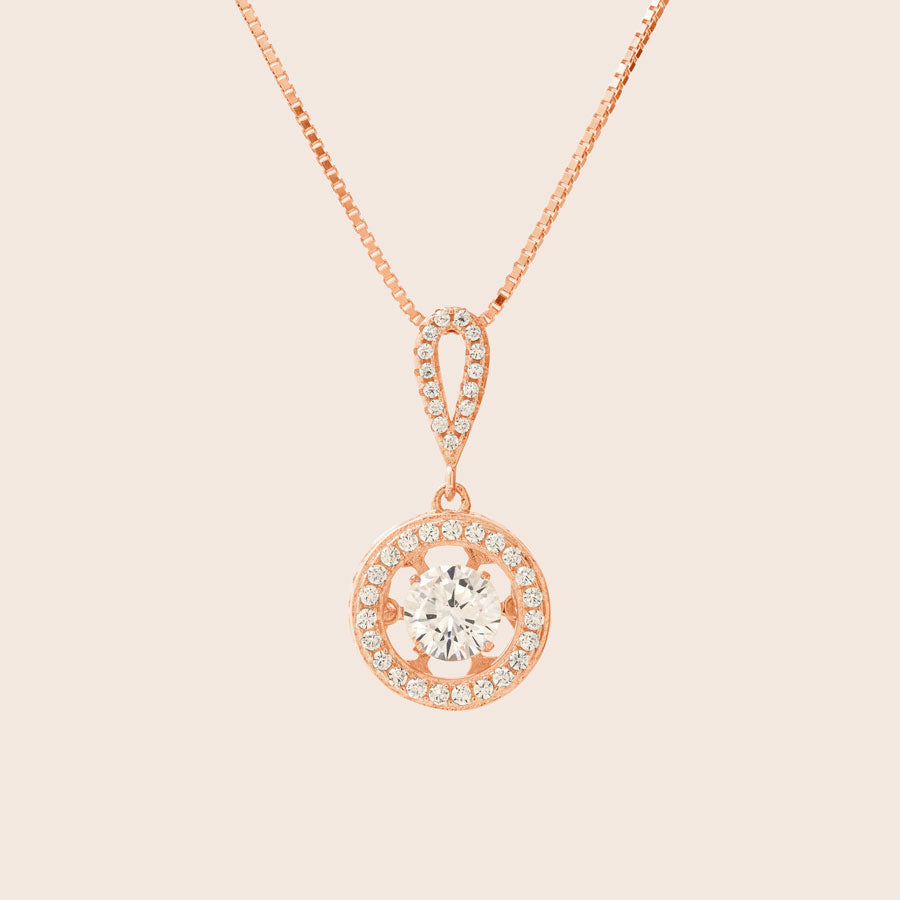 MN055 925 Dancing Stone Necklace