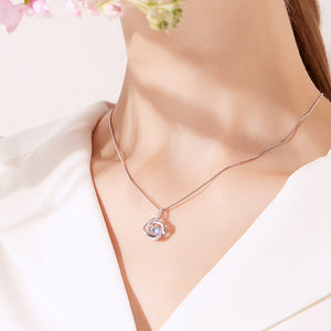 MN057 925 Silver Dancing Stone Necklace