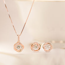 Load image into Gallery viewer, MN057 ME508 Dancing Stone Necklace Earrings Limited Set
