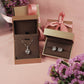 MN057 ME508 Dancing Stone Necklace Earrings Limited Set