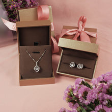 Load image into Gallery viewer, MN057 ME508 Dancing Stone Necklace Earrings Limited Set
