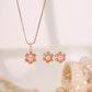 MN070 ME539 925 Silver Sakura Dancing Stone Set