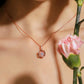 MN070 ME539 925 Silver Sakura Dancing Stone Set
