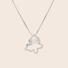 Load image into Gallery viewer, MN074 925 Silver Dancing Stone Butterfly Necklace
