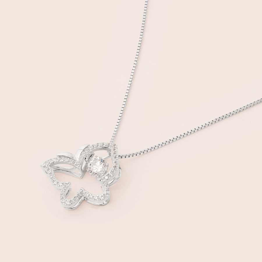 MN074 925純銀Dancing Stone 蝴蝶頸鏈– Moni Jewellery