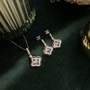 MN082 ME529 925 Silver Dancing Stone Set