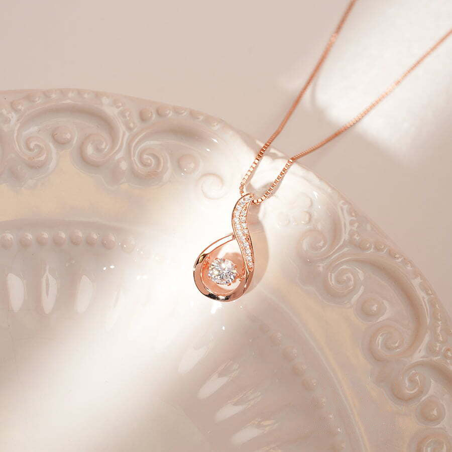 MN098 925純銀音符Dancing Stone 頸鏈– Moni Jewellery