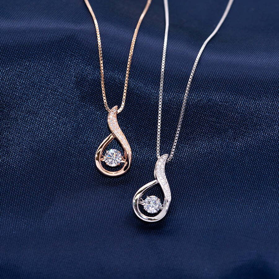 MN098 925純銀音符Dancing Stone 頸鏈– Moni Jewellery