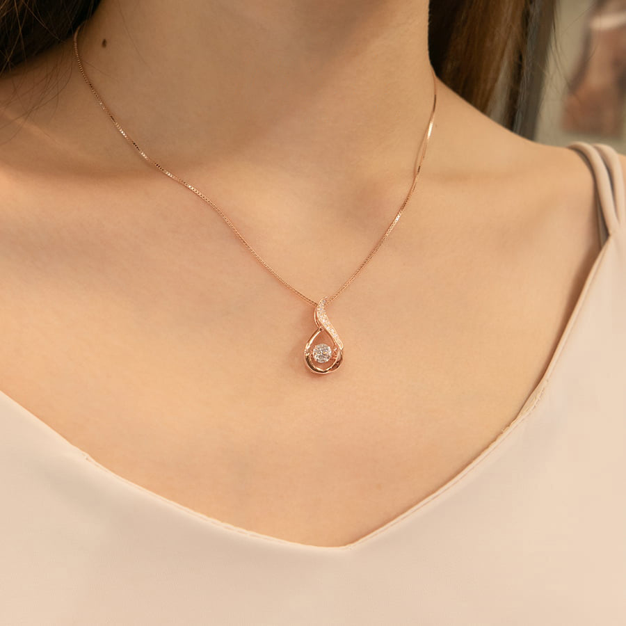 MN098 925純銀音符Dancing Stone 頸鏈– Moni Jewellery