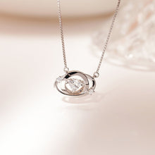 Load image into Gallery viewer, MN113 925 Silver Heart Planet Dancing Stone Necklace
