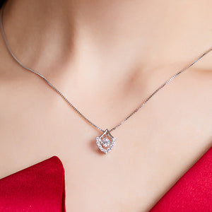 MN120 925 Silver Dancing Stone Necklace