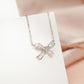MN129 925 Silver Ribbon Necklace