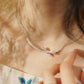 MN130 925 Silver Ribbon Necklace
