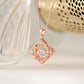 MN134 925 Silver Four Petal Flower Dancing Stone Necklace