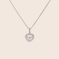 MN135 925 Silver Heart Dancing Stone Necklace